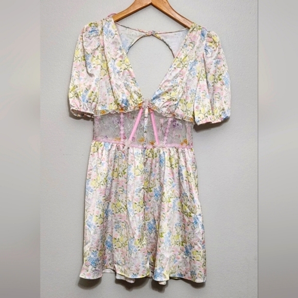 New!For‎ Love & Lemon Glitter Garden Cap Sleeve Dress - Picture 6 of 15